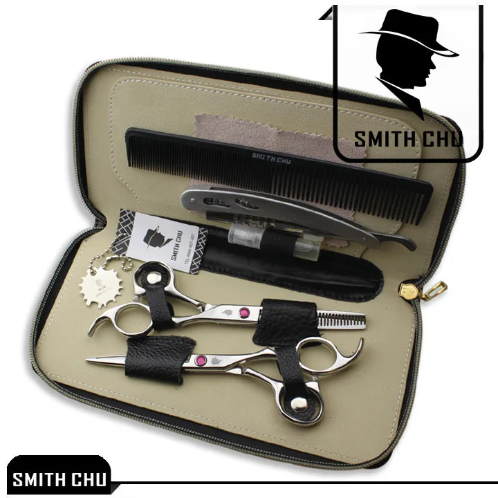 

6.0Inch Hair Scissors SMITH CHU JP440C Cutting Scissors and Thinning Scissors Professional Hairdressers Scissors Kit, LZS0003