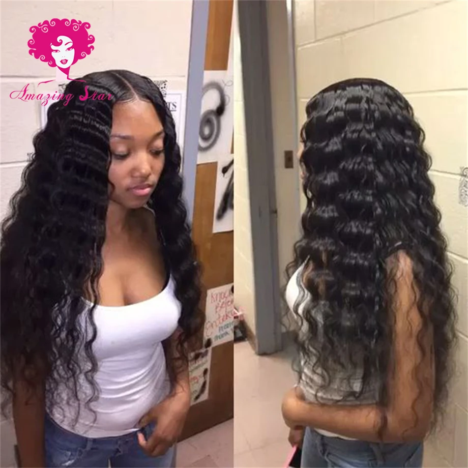 Peruvian Deep Wave AliModa Hair 8A Peruvian Curly Weave Bele Virgin Hair 3 Bundle Deals Deep