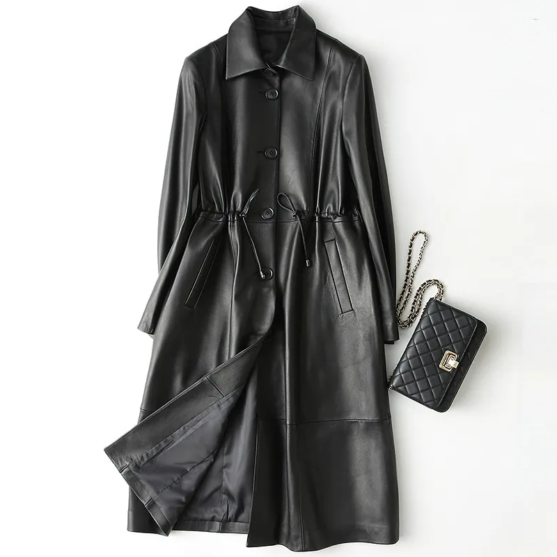 

Spring Autumn Real Genuine Leather Jacket Women Clothes 2019 Sheepskin Coat Korean Vintage Streetwear Chaqueta Mujer 18002 T2965