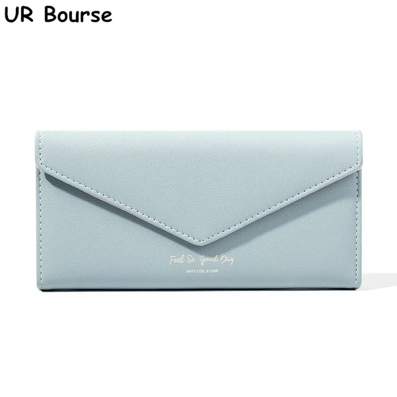 

UR BOURSE Women's Pu Leather Long Clutch Bag Ladies Envelope Wallet Short Coin Purse Female Multifunction Card Purse Hand Bag
