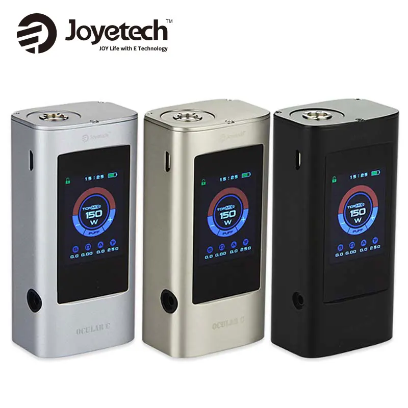 

Original 150W Joyetech Ocular C Mod 150W Box Mod without 18650 Battery Bluetooth Touchscreen Ocular C 150W Mod Vape Vaporizer