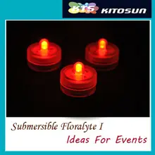 Kitosun120pcs красный цвет погружные батареи привело floralyte~ LED центральным огни-Водонепроницаемый свет