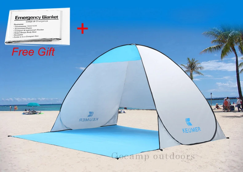 

2019 Outdoor Summer Beach Tent UV Protection Automatic Pop up Cabana Sun Shelter for 1-2 Person Camping Fishing Picnicing