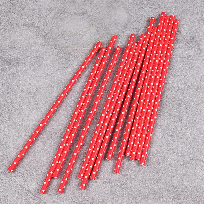 

25pcs/lot Colorful Polka Small Dot Paper Drinking Straws for Wedding Kids Birthday Party Prom Supplies Drinking Straws Tubes