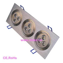 DHL! CE, хорошее качество квадратный 9 Вт светодиодный светильник, светодиодный встраиваемый свет, потолочный светильник светодиодный, 110-250VAC, DS-CSL-12-9W