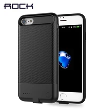 Power чехол для iPhone 7 7 plus ROCK power Bank чехол для iPhone 7, 7 plus 2500/3650 мАч тонкий легкий корпус батареи power bank