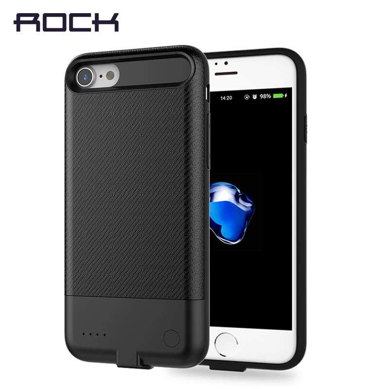Чехол для iPhone 7 plus ROCK Power Bank чехол 2500/3650 мАч тонкий аккумулятора|Чехлы с