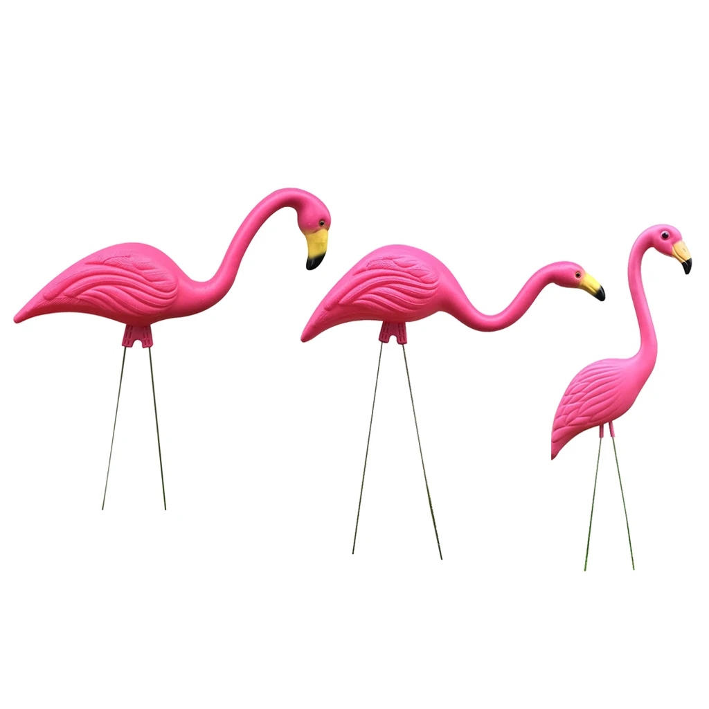 Nordic Lawn Ornament Pink Flamingo True to Nature Plastic Garden Animals Home Party Wedding Decor Home Bedroom Decoration 