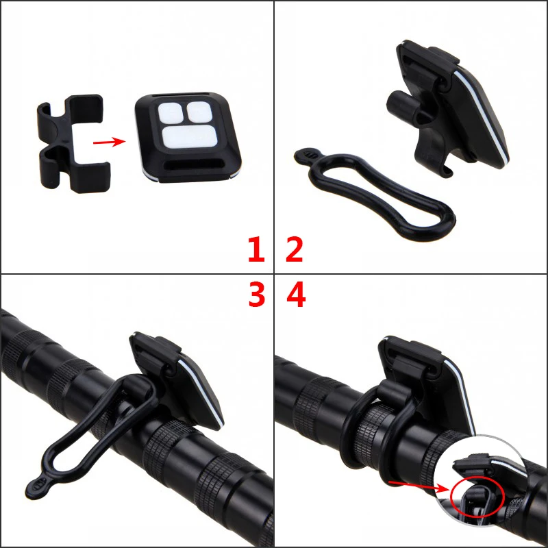 Perfect Smart Bicycle Rear Light Wireless Remote Control Bike Turning Light Safety Taillight Cycling Seat Warning Lights Tail Lamp 5