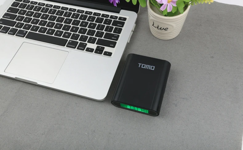 TOMO 18650 зарядное устройство чехол 2 Вход T4 портативный DIY дисплей Power Bank 5V 2.1A(макс. на выходе