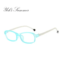 YOK'S Kids TR90 очки против голубого излучения детская оптика очки по рецепту прозрачная рамка студенческий компьютер близорукость стекло C1264