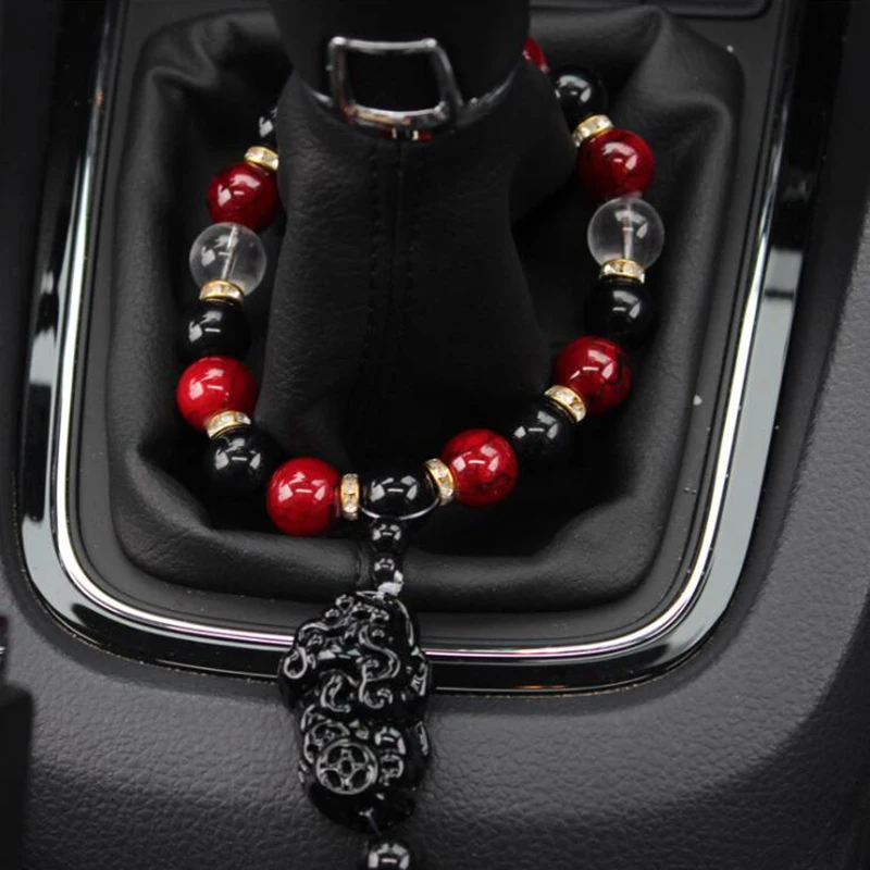 

Car Ornaments Buddha Beads With Brave Troops Auto Interior Rearview Mirror Hanging Pendant Stalls Decoration Accessories Gifts