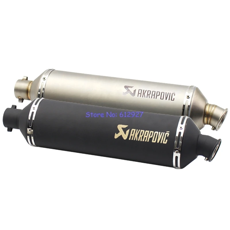 

Length 560mm Inlet 51mm Left Side Akrapovic Motorcycle Exhaust Pipe Muffler Escape with DB Killer