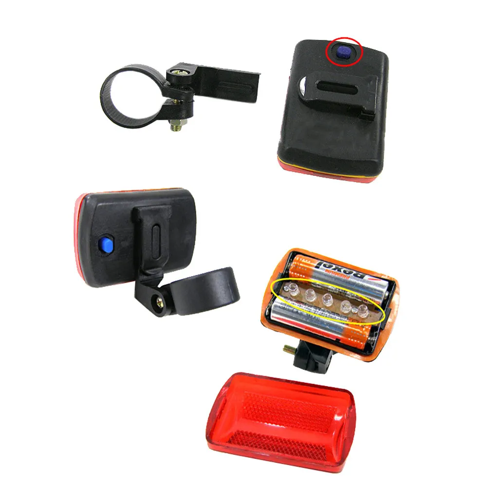 Cheap Bike Light 5Led Taillights Warning Lights All For Bicycle Lighting Running Lights Luz Bicicleta#P30 2