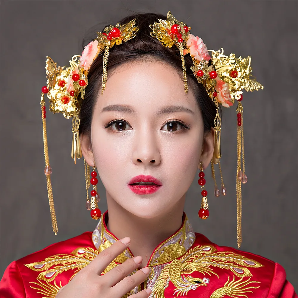 New Chinese Traditional Vintage Jewelry Classical Bridal Headdress
