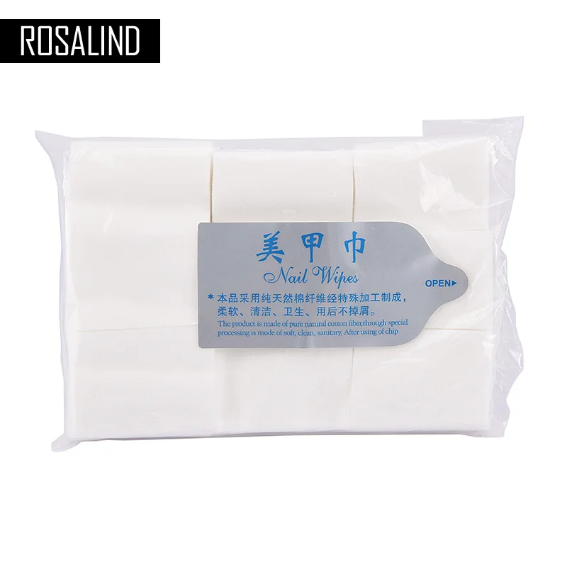 

ROSALIND 900Pcs/Bag Cotton Nail Towel Gel Polish Remover Professional Salon use or home use New Arrival Hot Sale