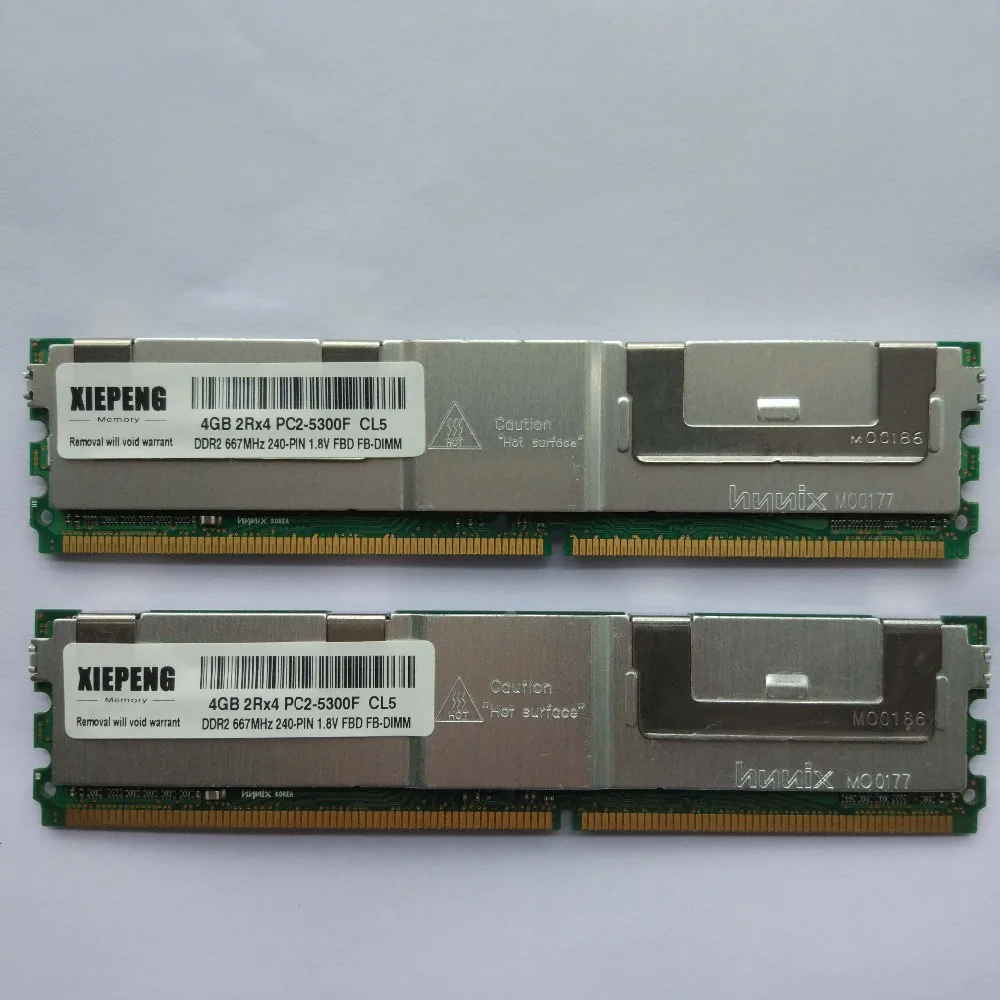 Для Dell powervast nx1950 NF600 NF500 Серверная память 4 Гб DDR2 ECC FBD 8 Гб 667 МГц FB-DIMM 4 Гб 2Rx4 PC2-5300F полностью буферизированная Память DIMM