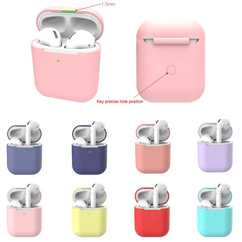 

Silicone TPU Bluetooth Wireless Earphone Case Protective Cover Skin Accessories for Apple Airpods 2 2nd Generation Charging Box