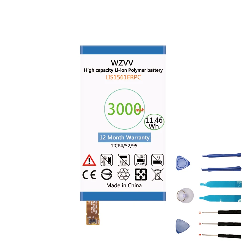 Wzvv оригинальный аккумулятор 3000 мАч LIS1561ERPC для sony Xperia Z3 Compact mini C4 M55W D5833 SO-02G +