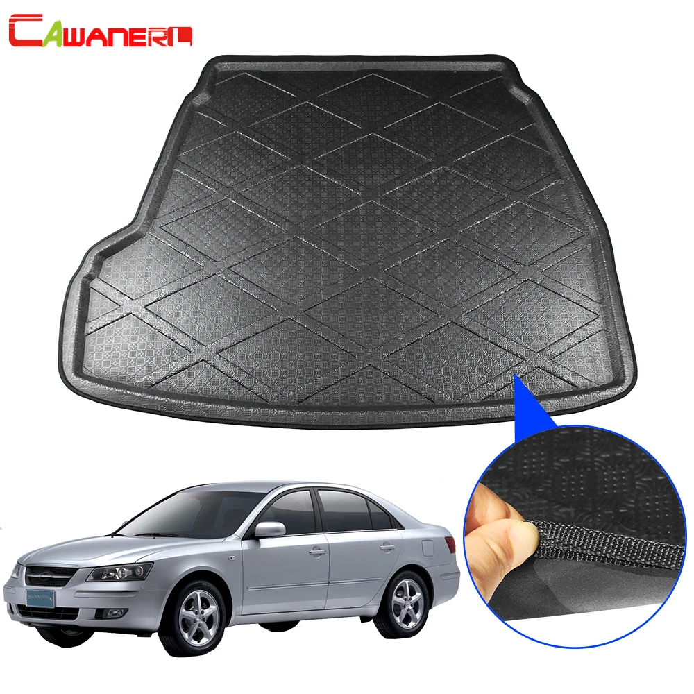 

Cawanerl Car Cargo Mat Floor Boot Tray Liner Rear Trunk Carpet Kick Mud Luggage Pad Styling For Hyundai Sonata NF