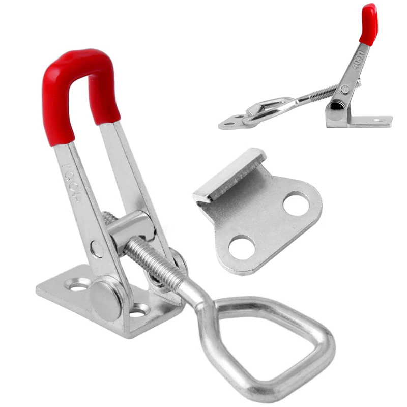 5pcs/Set GH-4001 Quick Toggle Clamp 100Kg/220Lbs Holding Capacity Clip Durable Metal Latch Hand Tool for Machine Operation