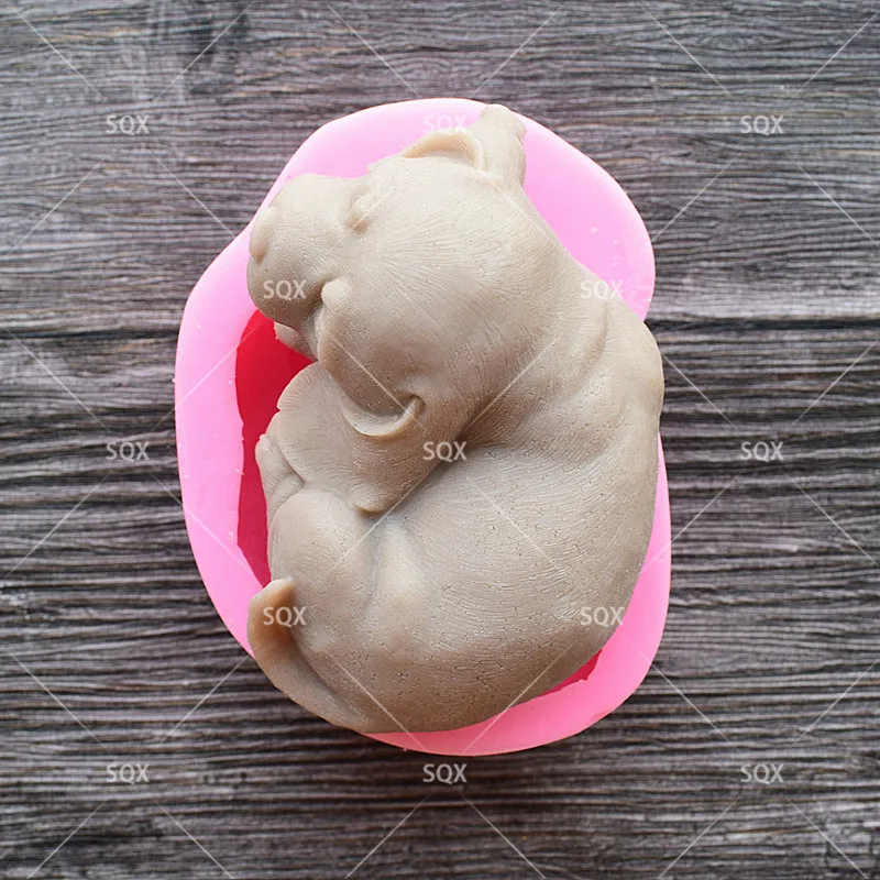 Милый щенок Силиконовые свечи формы смолы глины мыло Плесень Gumpaste для шоколада для выпечки формы инструменты для украшения тортов из мастики 17167