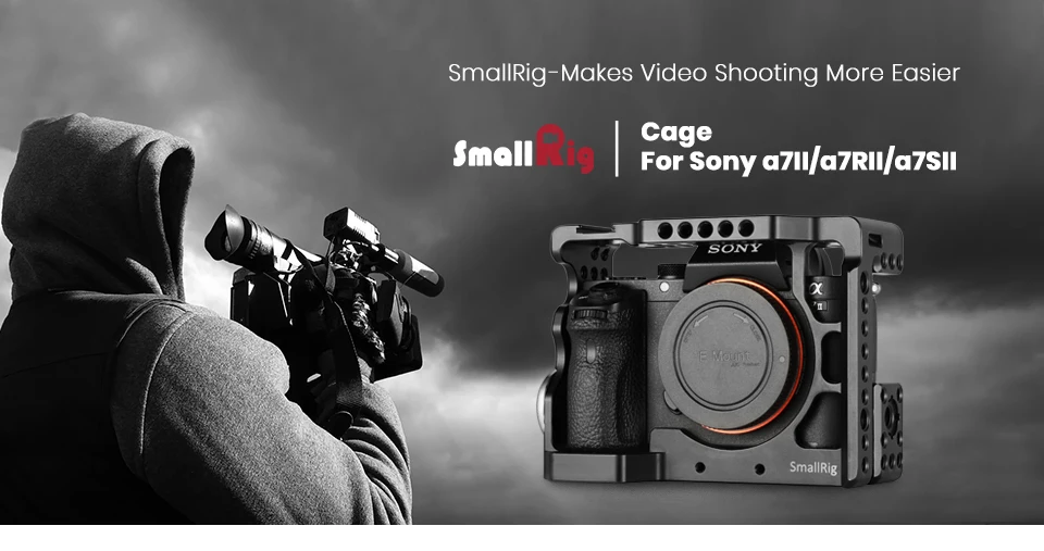 Клетка для камеры SmallRig A7M2 для sony A7MII/A7II/a7RII/a7SII из алюминиевого сплава DSLR для крепления штатива Monitor-1982