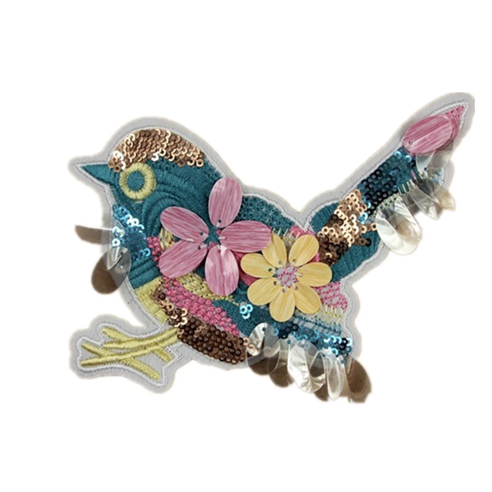 

Lychee Life DIY Cartoon Bird Shaped Patches Iron Sewing On Patches Applique For Clothes Bag Jacket Decoration