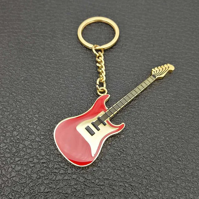 Buy High quality stainless steel Guitar Keychain