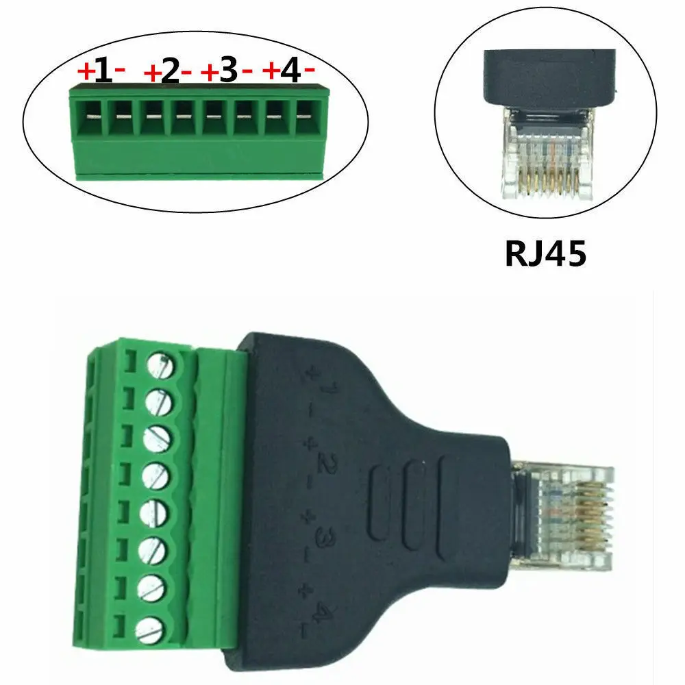AV Винтовые клеммы 8 блок булавок для оптоволкна вай-RJ45 с разъемом папа