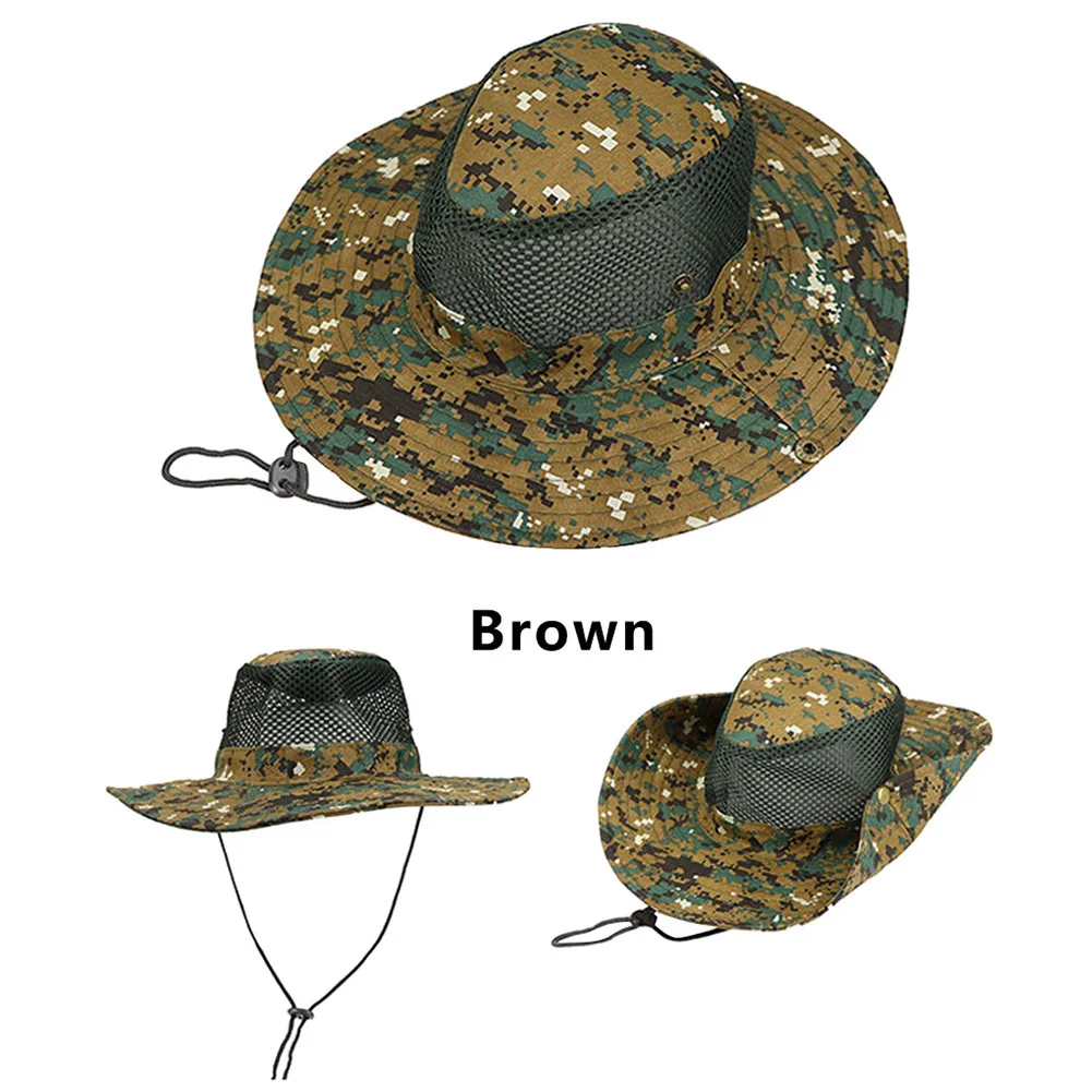 Классический Sun Protect Boonie Рыбалка Кепки Для мужчин Для женщин Открытый Пеший Туризм военный камуфляж ведро шляпа рыбака
