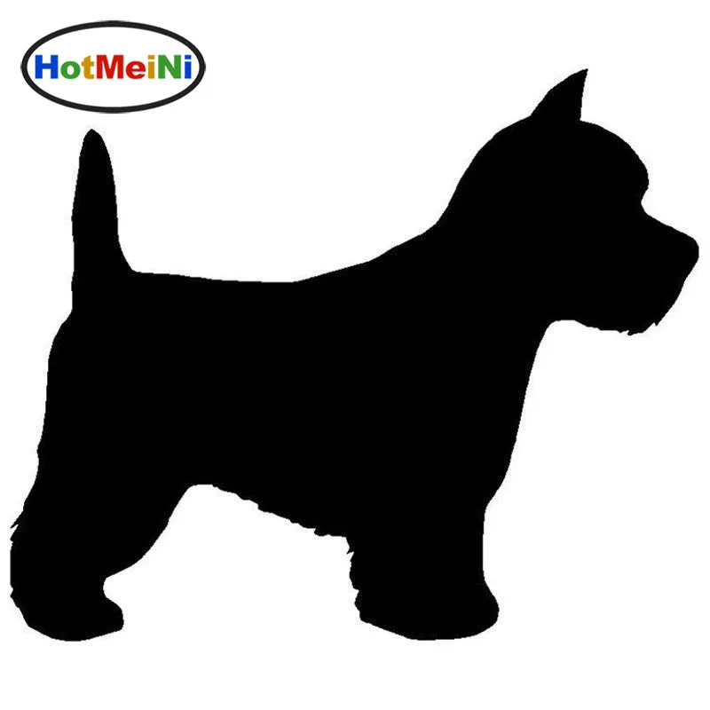 Стикеры для автомобилей HotMeiNi Westie черные/серебристые 15*12 см|Наклейки на