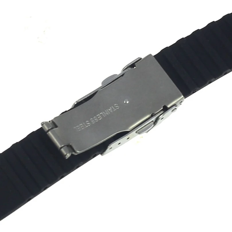 Ремешок силиконовый для часов 18 24 мм|deployment buckle|silicone rubber watch strapwatch strap band |