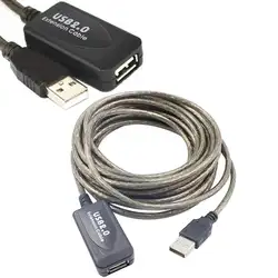 5/10/15/20 м USB 2,0 Активный удлинитель трансляционный кабель усилитель сигнала расширенной Шнур Привести