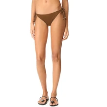 Сексуальные бандажные регулируемые купальники с низкой талией женские бикини трусы коричневые нижние доски пляжный купальник нижнее белье