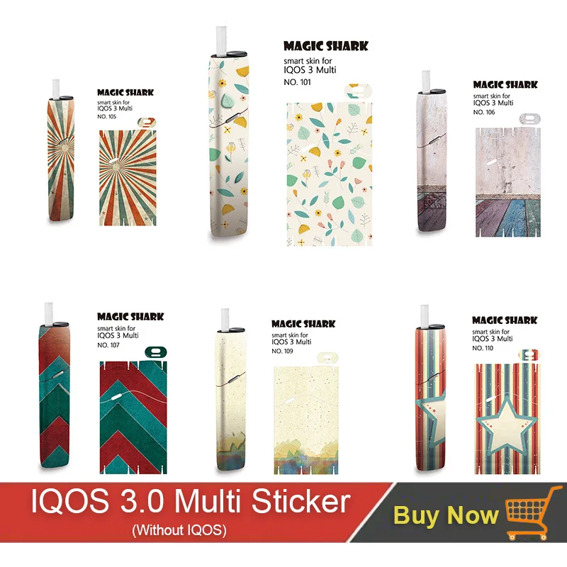 

3M Printing PVC Material Skin Suitable For IQOS 3.0 Multi Case Sleeve Anti-Dust Decorative Protective Cover
