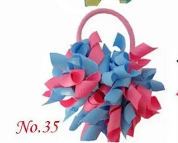 the color Curl tassel korker фигурная лента Конский хвост держатели стример коркер заколки для волос с бантами головной убор волосы помпоны PD007 - Цвет: the color