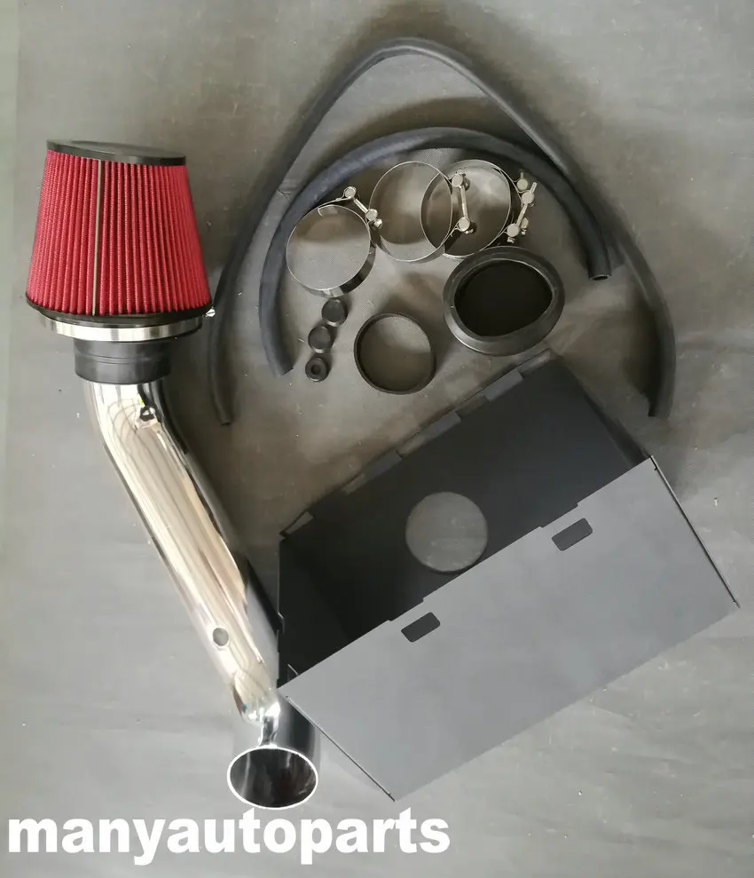 Red COLD AIR INTAKE KIT + HEAT SHIELD FOR Dodge Ram 1500 2500 4.7L 5.7L