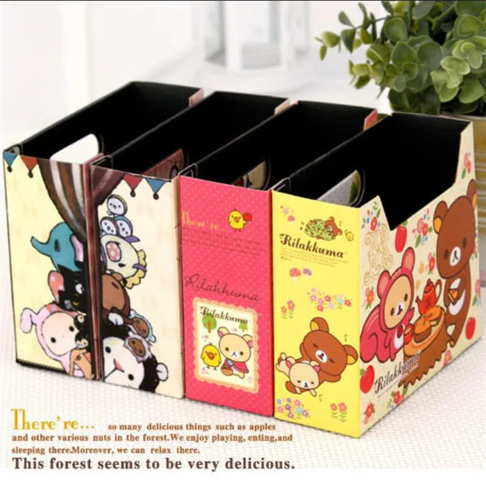 

18pcs/lot Cute Pencil box New Japan cartoon table box clean up box Students' Multi-function DIY Storage Wholesale