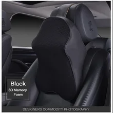 High Quality 3D Space Memory Foam Car Neck Pillow Head restraint in the car Headrest pillow automobile Auto neck pillow leather