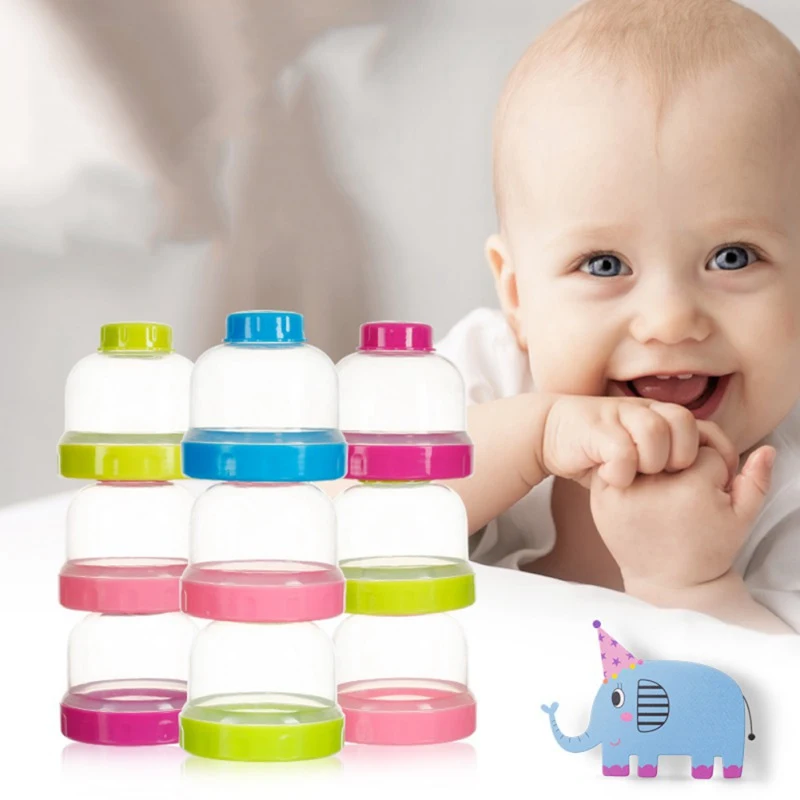 Детская формула диспенсер еда контейнер для хранения Портативный молоко косметическая пудра бутылочка для кормления малышей Дети три