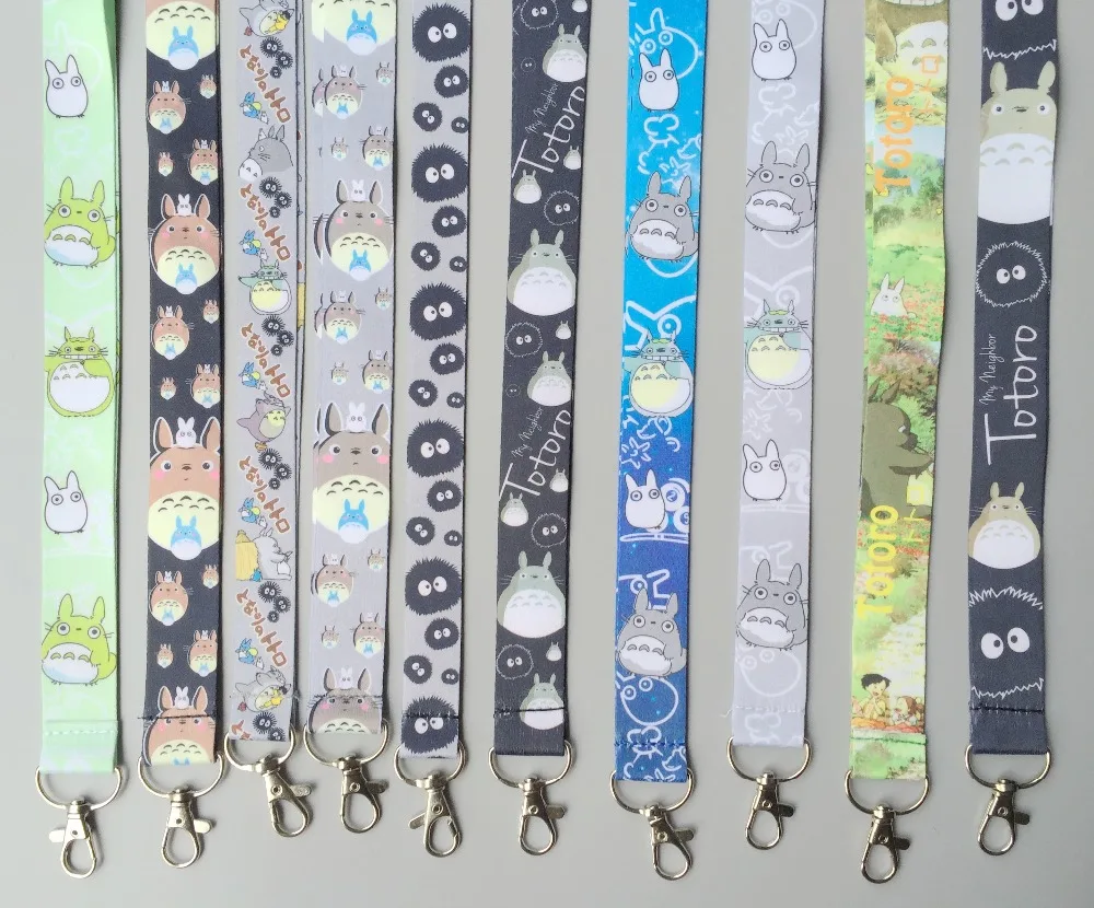 Lot 12pcs cartoon My Neighbor Totoro mix Key Lanyard Badge ID Cards