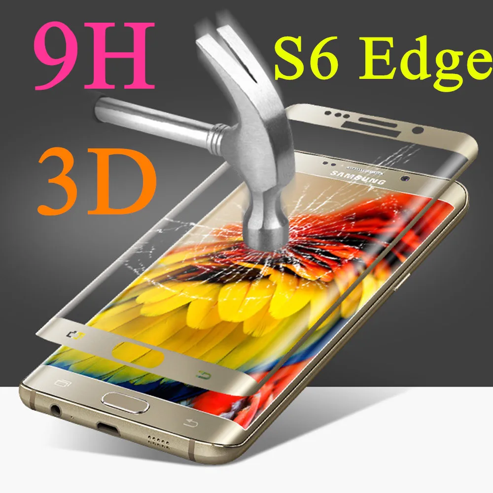 imágenes para 10 unids 9 h 3d cubierta completa de vidrio templado para samsung galaxy s6 edge g9250 lcd a prueba de explosiones templado protector de pantalla de cobertura imágenes para 10 unids 9 h 3d cubierta completa de vidrio templado para samsung galaxy s6 edge g9250 lcd a prueba de explosiones templado protector de pantalla de cobertura