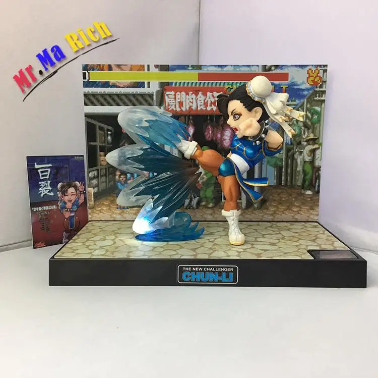 

Street Fighter V Chun-li Bigboystoys With Light Action Figure Game Toys Pvc 16cm Model Kids Toys Collection