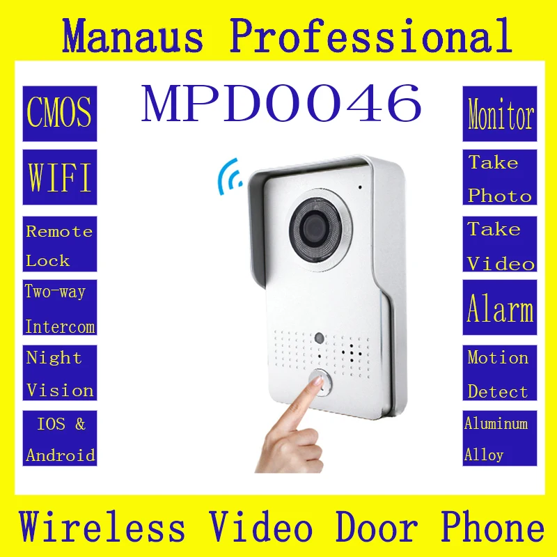 New  Smart IR Night Vision Wireless Magnetic Door LockWIFI Video Door Phone Intercom System Home Improve