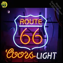 Неоновая вывеска для Route 66 курс неоновый свет лампы знак ручной работы Стекло трубы украсить окна огни персонализированные освещенные знаки
