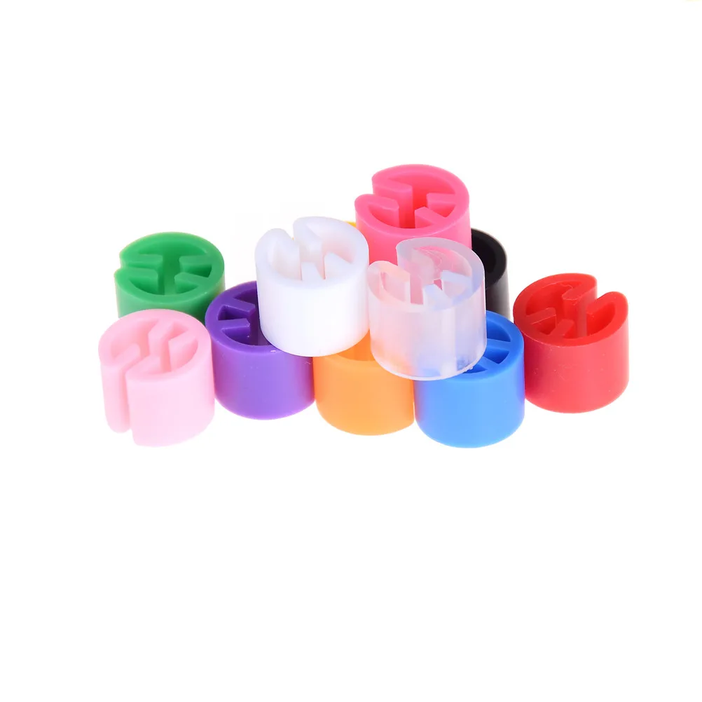 

100PCS Plastic Snap On Hanger Size Markers Hangers Clips Circle Marker For Sizes Clothes Hanger Accessories Label Tube Marked