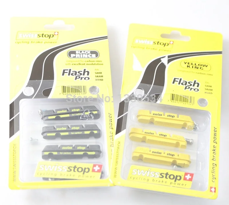 

Swissstop Flash Pro Black Prince Carbon Rim Brake Pad Inserts x 4 - Black no original box