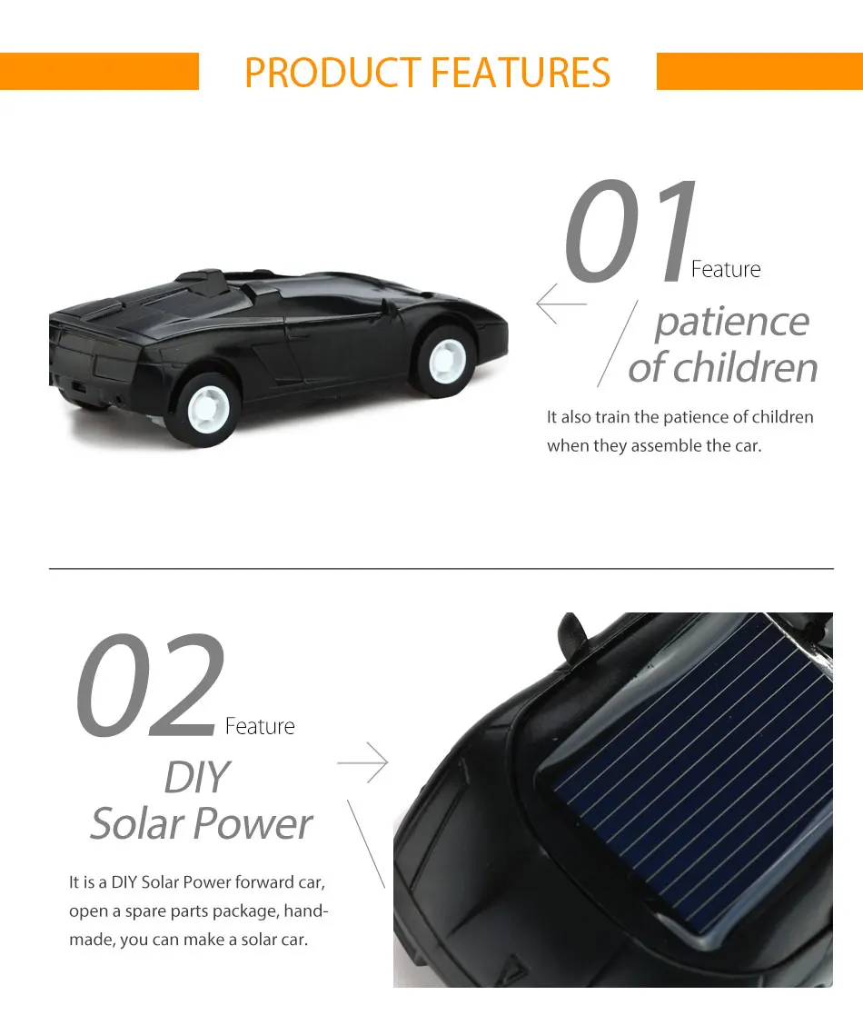 Enjoybay Портативный мини солнечный автомобиль модель игрушки творческий Солнечный Мощность не токсичен автомобиля игрушки для мальчиков