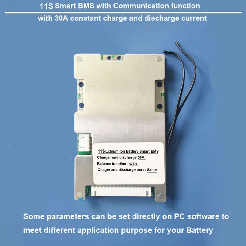 

11S Lithium Ion battery Smart Protection BMS and PCB board with bluetooth and PC communication 30A charge and discharge current